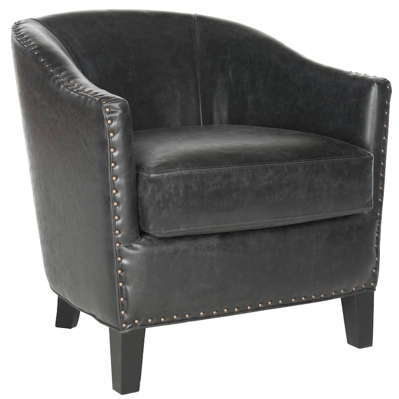 SAFAVIEH Lyra Antique Black Club Chair - 28.9" x 31.3" x 30.3" - 29Wx31Dx30H