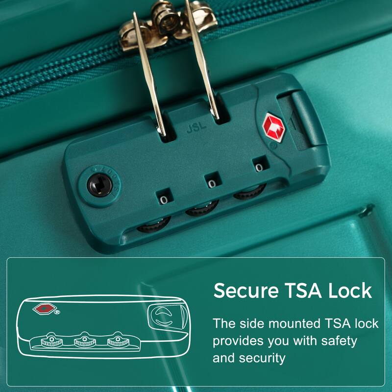 New Model Hardshell ABS Expandable Waterproof Travel Luggage Sets, Lightweight Durable Suitcases Set w/Tsa Lock & Wheels, 3PC