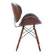 preview thumbnail 5 of 8, Modern Upholstered Dining Chairs with Walnut Curved Back, Set of 2