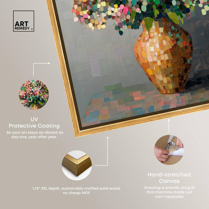 Pixel Bloom II Canvas by Art Remedy