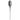 13.8 Inch Nylon Serving Spoon With Stainless Steel Handle in Silver