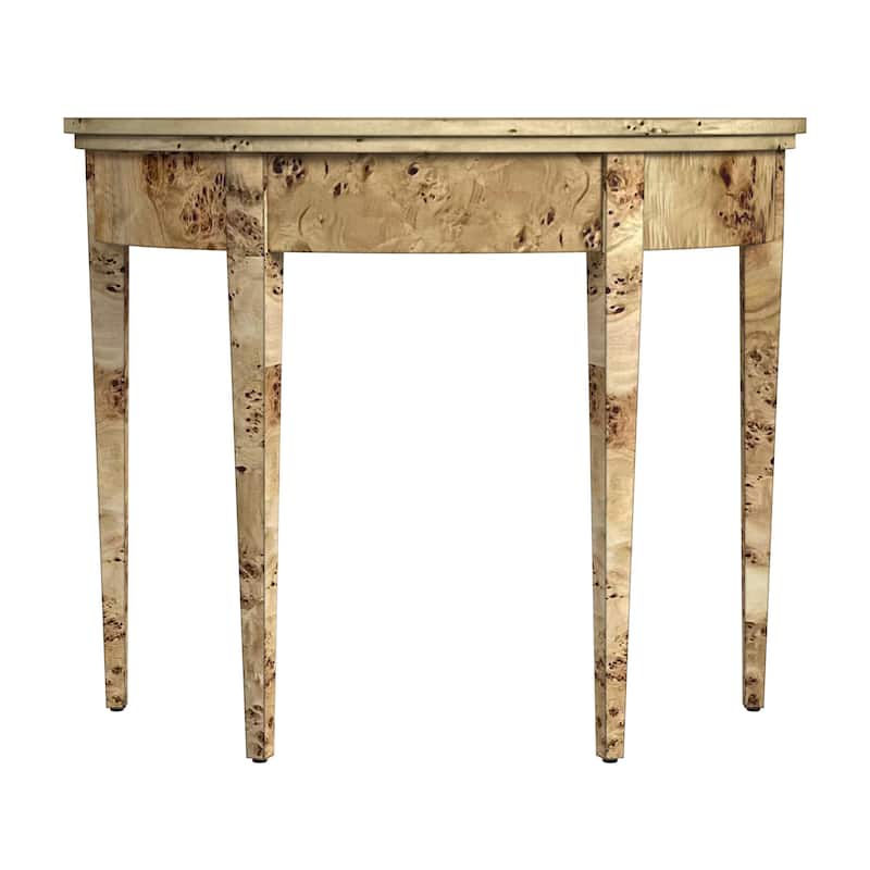 Hampton Demilune Burl 36" Console Table