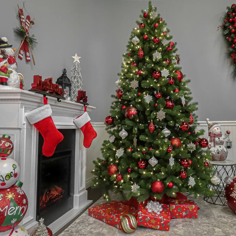 National Tree Company 6.5 ft. Downswept Douglas Fir Tree with Clear Lights - 6.5 Foot