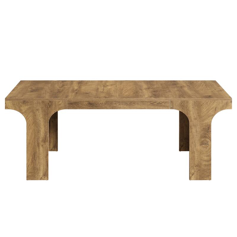 71" Large Wood Dining Table, Rectangular Kitchen Table, Dinner Accent Gathering Table