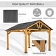 preview thumbnail 5 of 7, Outsunny 13' x 11' Wood Framed Gazebo, Hardtop Canopy, Steel Roof