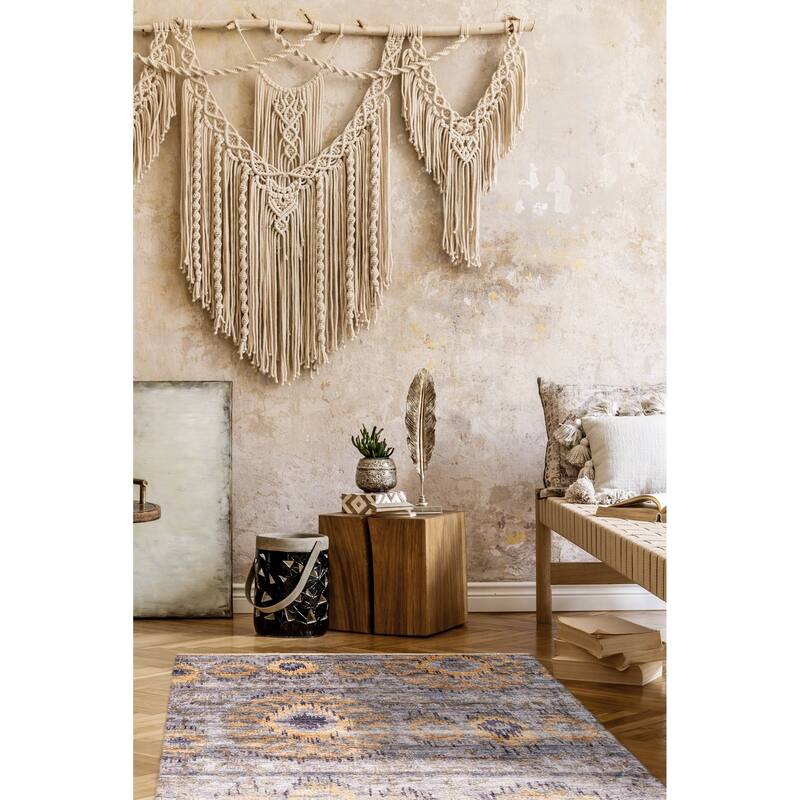 ECARPETGALLERY Hand-knotted Heritage Grey Silk Rug - 5'5 x 7'7