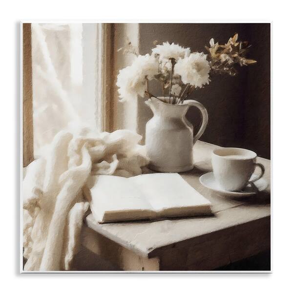 Stupell Neutral Morning Coffee Journaling Wall Plaque Design by Riley B ...