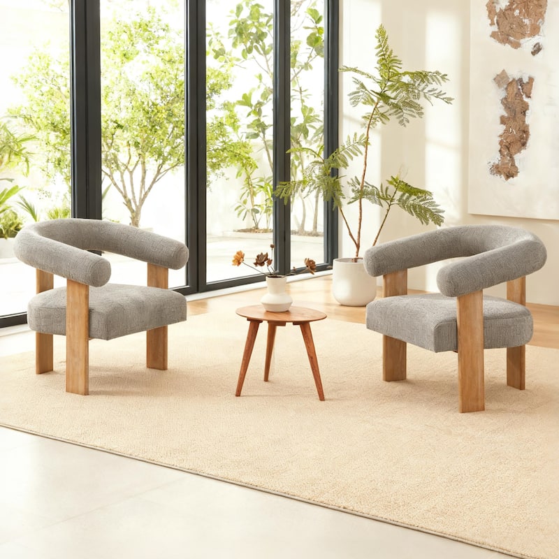 Accent Chair/Armchair Living Room Chair with Solid Wood Frame