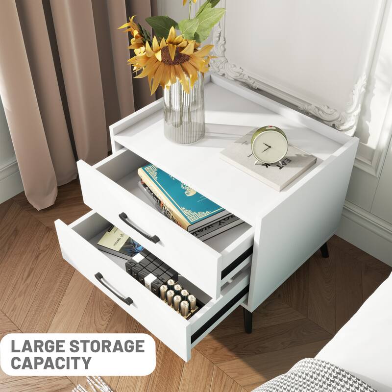 Edge Protection Design 2-Drawer Nightstand