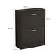 preview thumbnail 12 of 13, 23.6"W Trendy Shoe Storage Cabinet with 2 Large Fold-Out Drawers