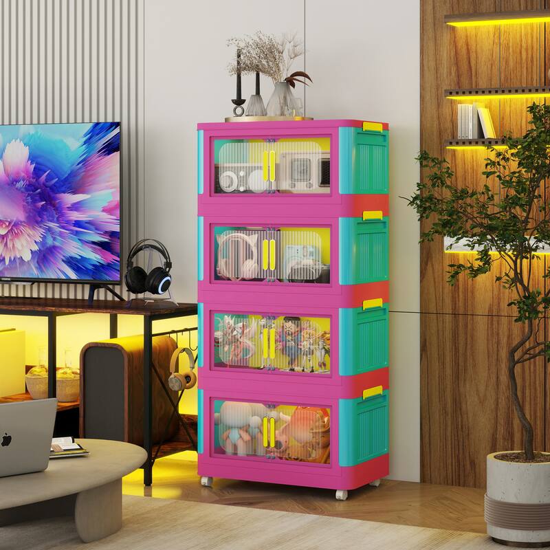 20" Side Wide Folding Storage Cabinet