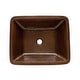 preview thumbnail 6 of 10, 19-in Rectangle Skirted Vessel Hammered Copper Sink (VREC19SKDB)
