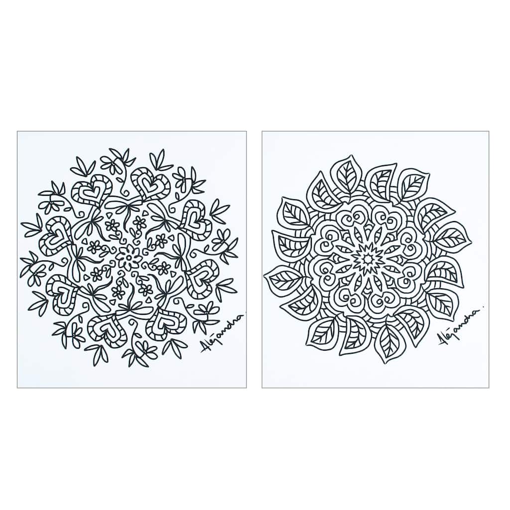 Novica Handmade Relaxing Leaves Coloring Postcards (Pair)