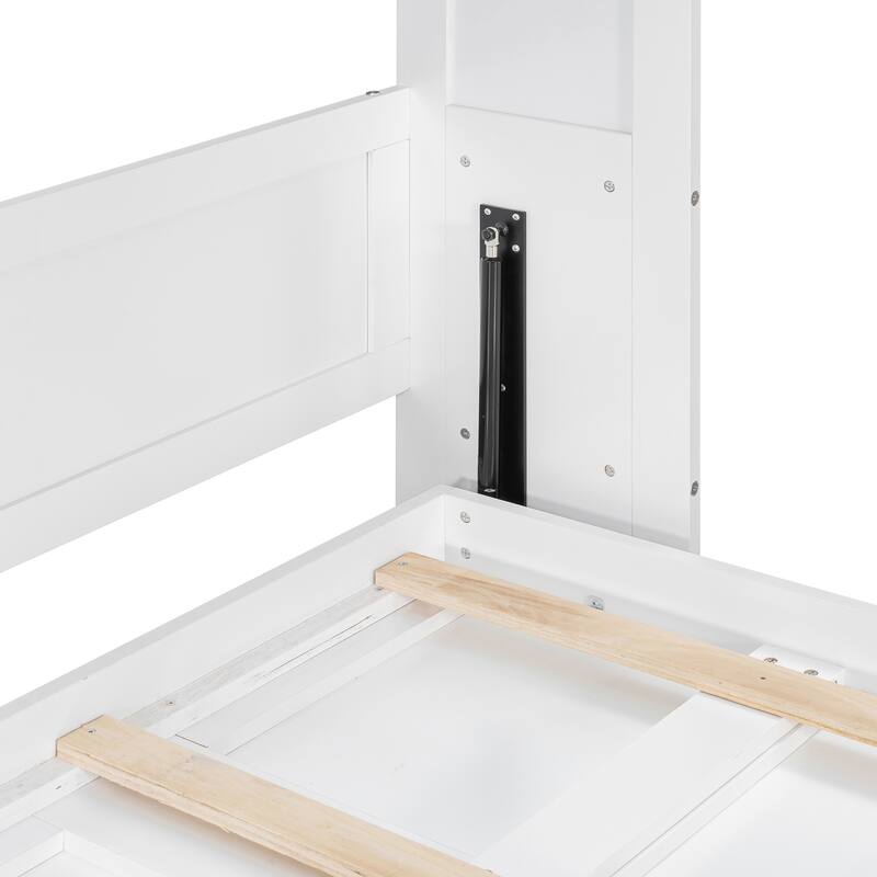 Side-Folding Printed Murphy Bed with LED and USB