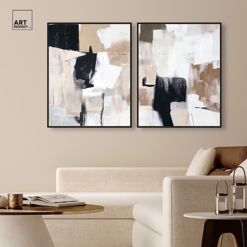 Endless Contrast Canvas Set of 2 by Art Remedy