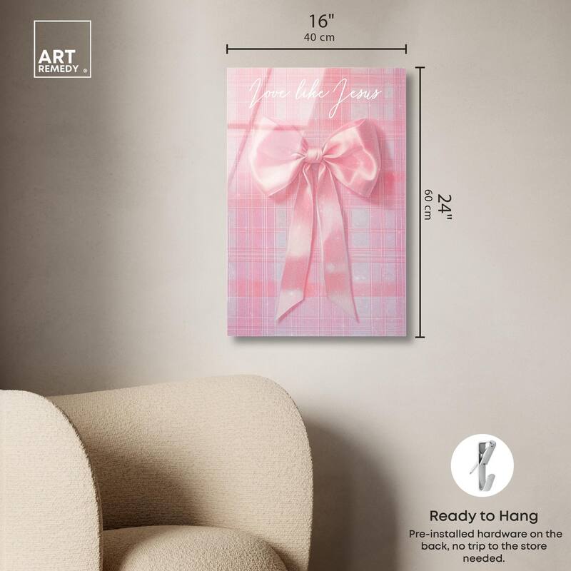 Love Like Jesus Bow Acrylic by Art Remedy, Ready to Hang