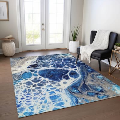 Machine Washable Indoor/ Outdoor Chantille Contemporary Rug