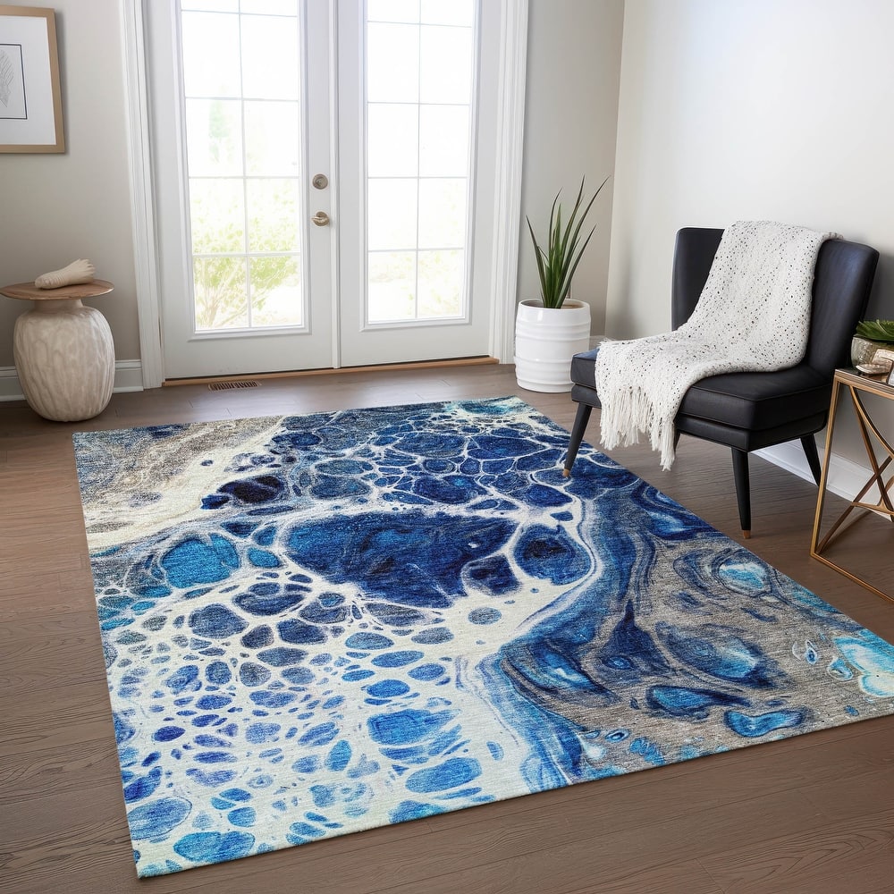 Machine Washable Indoor/ Outdoor Chantille Contemporary Rug