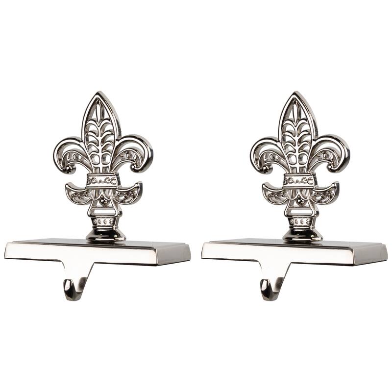 Fleur de Lis Christmas Stocking Holder - 5" - Set of 2