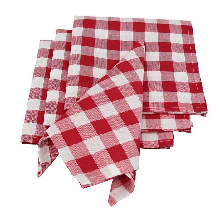 Gingham Check-Classic 20X20-Napkins-Set of 4