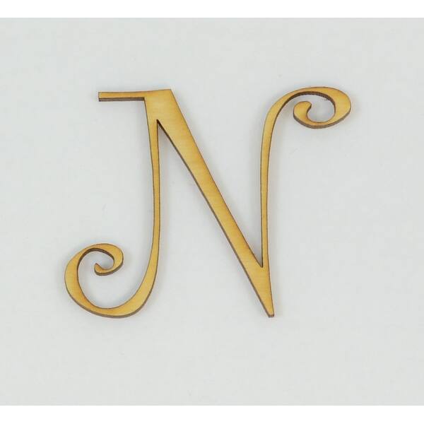 Shop 1 Pc 12 Inch X 1 8 Inch Thick Wood Letters N In The Curlz Font Great For Craft Project Different Decor On Sale Overstock 19542736