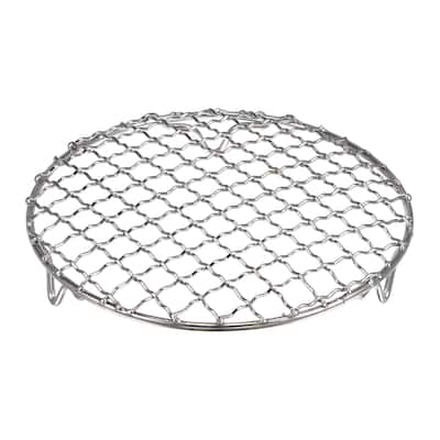 Round Cooking Rack 6.5-inch Stainless Steel Cross Wire Barbecue Grill with Legs