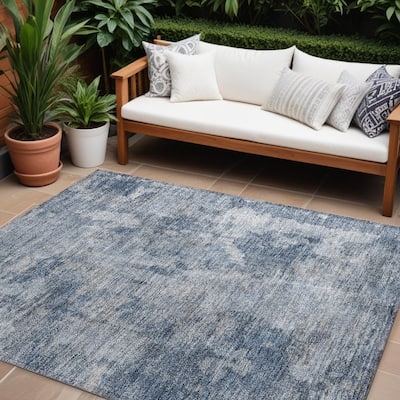 Dava Unique Abstract Weather Resistant Versatile Elegance Outdoor Rug