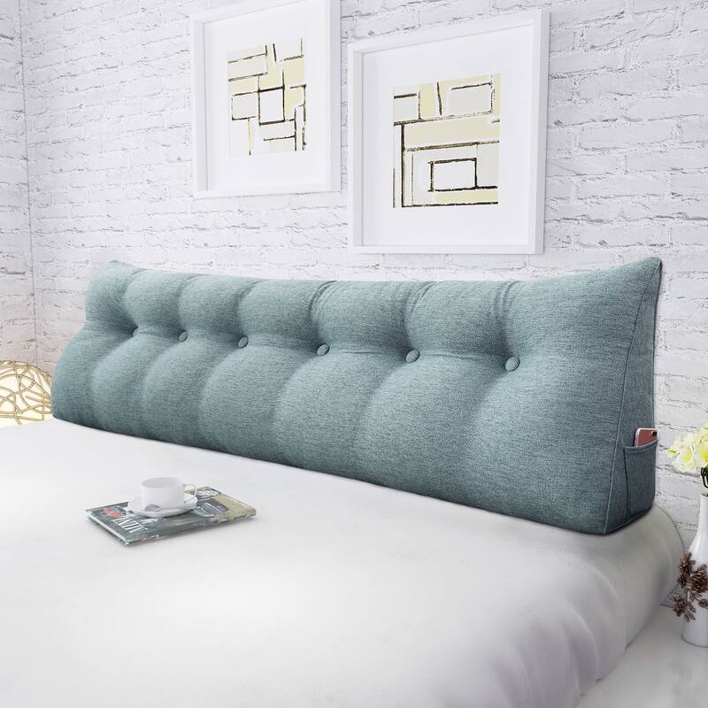 WOWMAX Bed Rest Reading Wedge Headboard Backrest Tufted Pillow