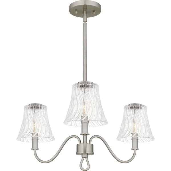 slide 2 of 7, McKinney 3-Light Brushed Nickel Chandelier