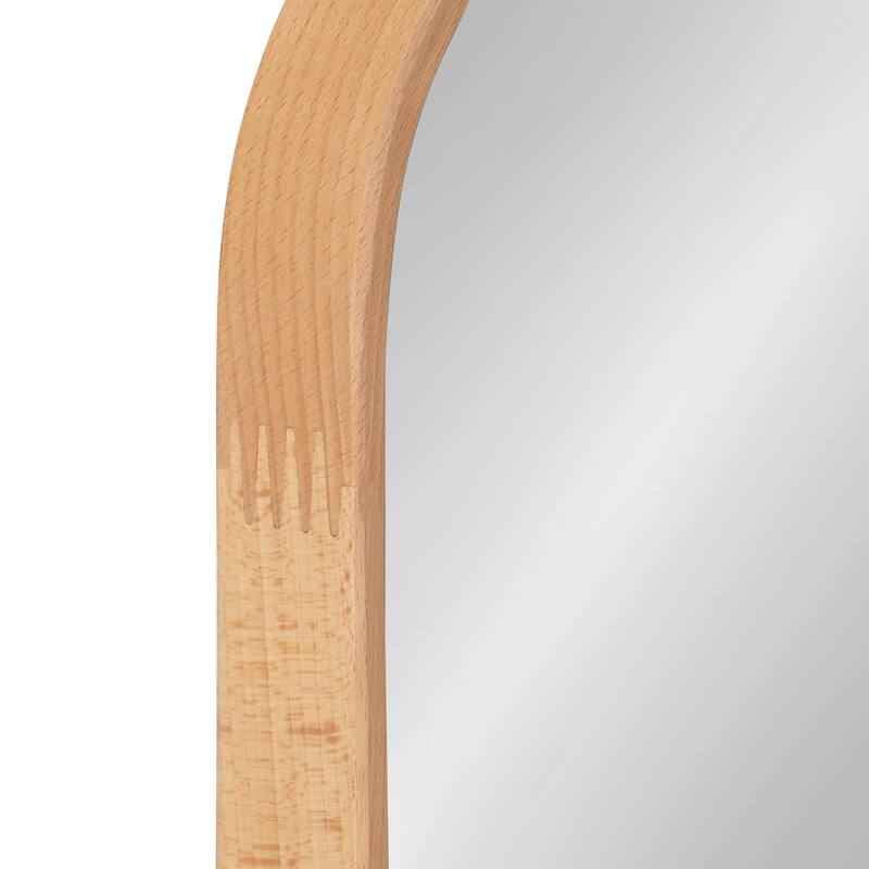 Kate and Laurel Nordlund Beechwood Frame Full-length Arch Wall Mirror - 16x48