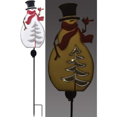 Snowman Solar Stake 42"