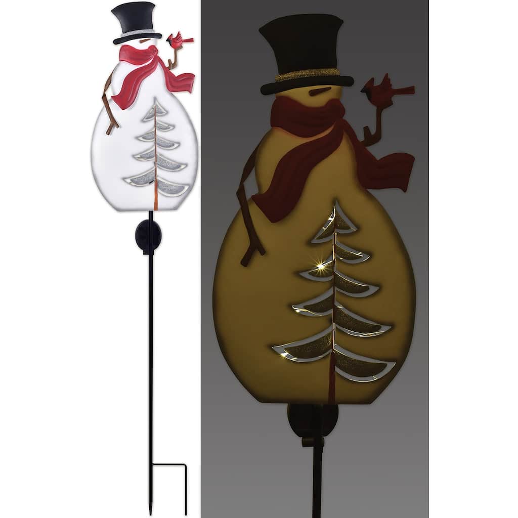 Snowman Solar Stake 42"