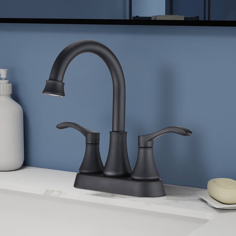Topcraft Two Handle Bathroom Sink Faucet with Pop-Up Drainer