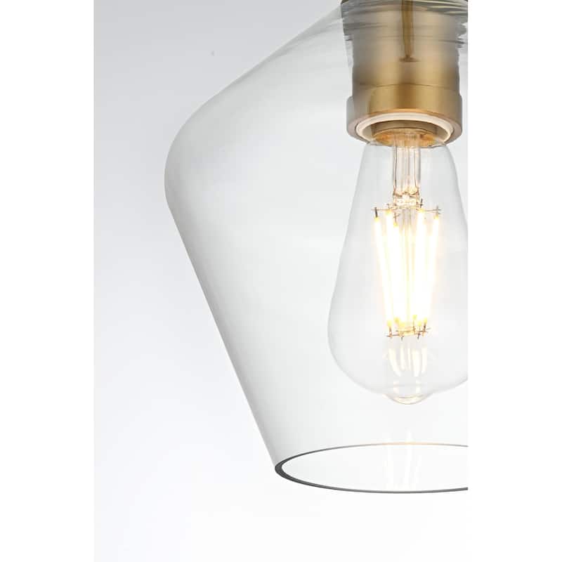 Elegant Lighting Gene Single Light 8" Wide Mini Pendant with Clear