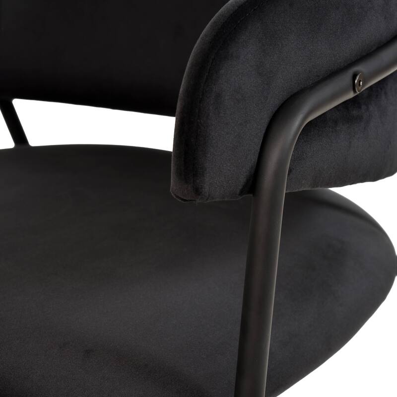 LeisureMod Axis Upholstered Dining Chair in Leather/Polyester/Velvet, Modern Minimalist Side Chair for Home & Kitchen