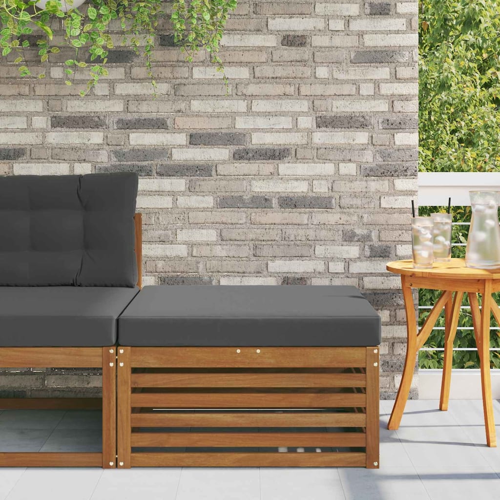 vidaXL Outdoor Sofa Solid Acacia Wood Natural