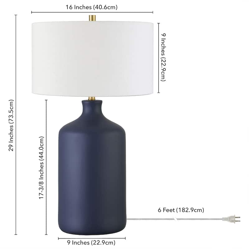 Sloane 29" Tall Ceramic Table Lamp with Fabric Shade
