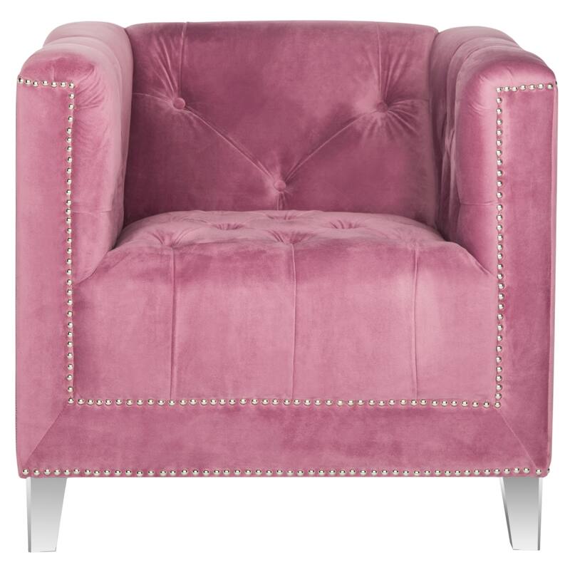 SAFAVIEH Kamilah White/ Clear Club Chair - 31.9" x 33.9" x 29.9" - 32Wx34Dx30H