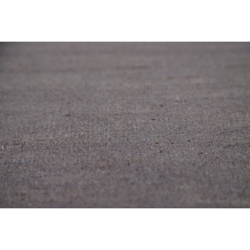 Gray Modern Gabbeh Oriental Area Rug Handmade Solid Wool Carpet - 8'5" x 9'11"