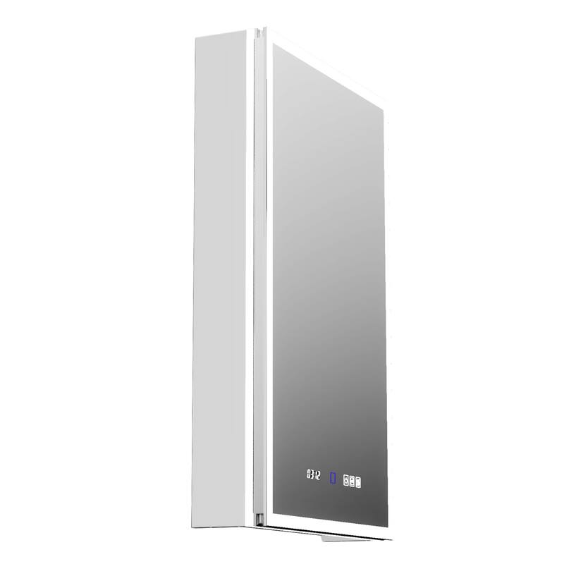 Modland 20"-24"W x 32"H Medicine Cabinet with Mirror and LED Light Wall Mount or Recessed