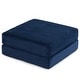 preview thumbnail 36 of 179, Jaxx Unsofa Modular Convertible Sectional Sofa with Fold Out King Sleeper Bed Ottoman. - Faux Fur Midnight Blue