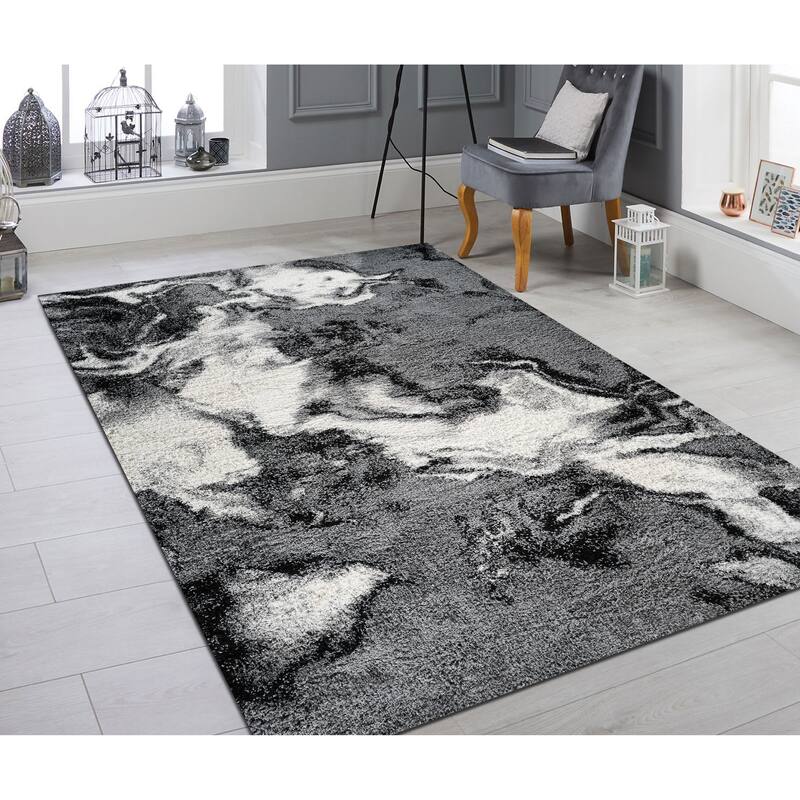 Noori Rug Lux Blake Abstract Modern 2-inch Thick Shag Rug