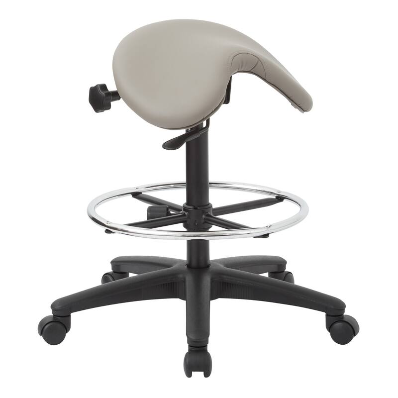 Backless Stool with Height-adjustable Saddle Seat - dillon stratus