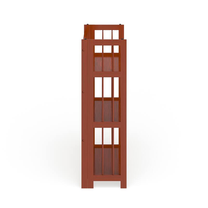 Porch & Den Edgemont 100% Solid Wood Folding Stackable 27.5-inch Bookcase