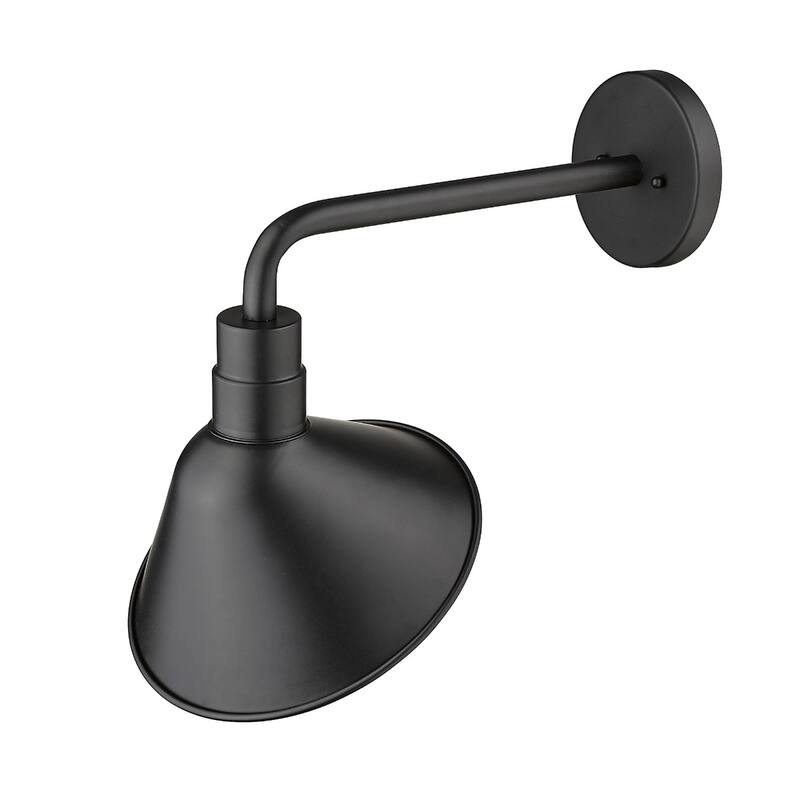 Modern Farmhouse Outdoor Wall Light Matte Black Steel Exterior Sconce with Wet Locations or Entryway