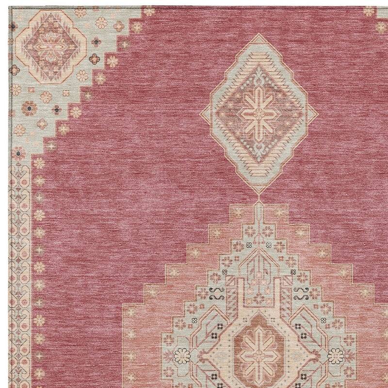 HomeRoots Oriental Traditional Rectangle Outdoor Rug