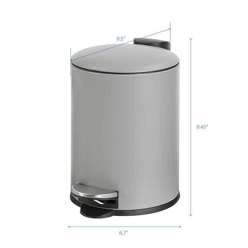 3L / 0.8 Gallon Mini Trash Can with Lid - 0.8 Gallon