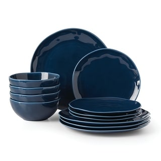 Lenox White Bay Colors – Set Stoviglie 12 Pezzi In Porcellana – Piatti E Ciotole Per 4 Persone – Lavabile In Lavastoviglie E Microonde