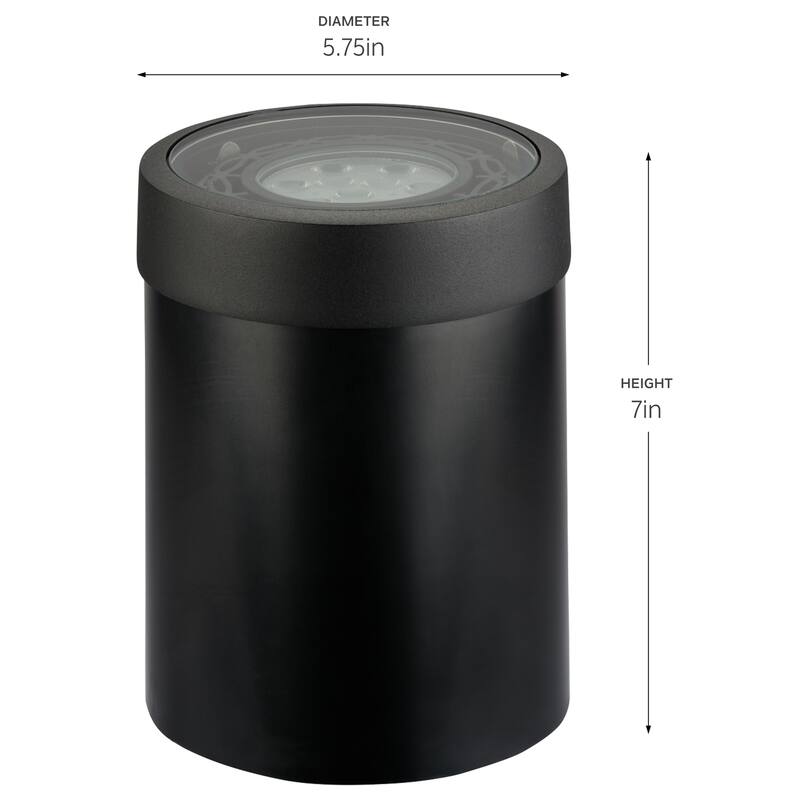 Kichler Lighting Well Light with Brass Trim Par36 (Drop-In) in Black Brass, Landscape Lighting, (7" x 5.75"),15507BKB - 7