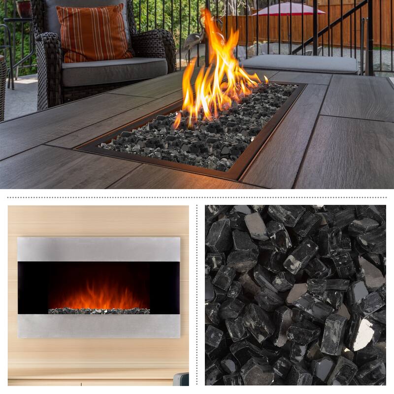 Pure Garden 10lbs Fire Pit Glass - Glass Rocks